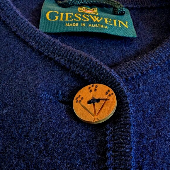 GIESSWEIN Austria cardigan Sz 38 EU 100% WOOL WOODEN BUTTONS TRULY STUNNING WOW - Picture 11 of 14